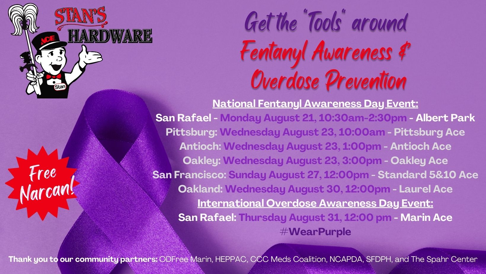 Get the "Tools" of Fentanyl Awareness and Overdose Prevention in August